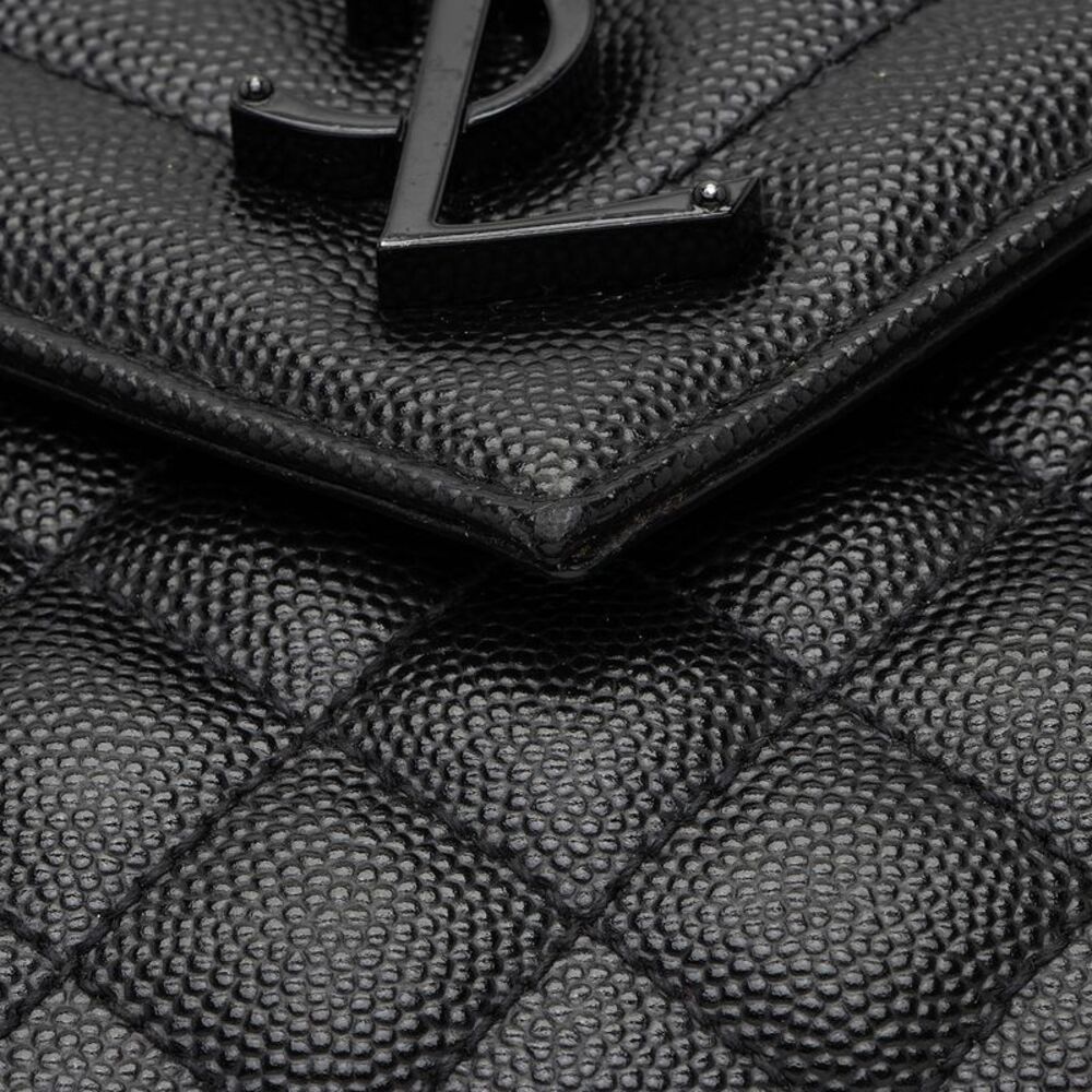 Saint Laurent Mixed Matelasse Grain de Poudre Monogram Medium Shoulder Bag - Picture 14 of 14